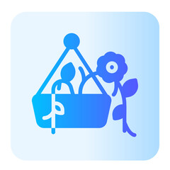 Fototapeta premium Hanging Plant gradient icon