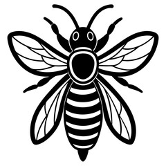 Cute Bee vector cartoon illustration
