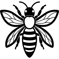 Cute Bee vector cartoon illustration