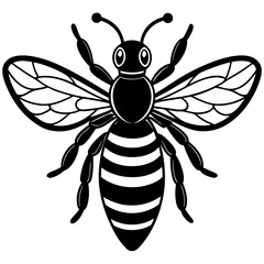 Cute Bee vector cartoon illustration