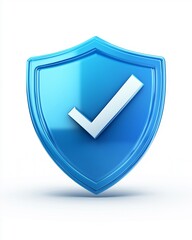 Shield Protection with Checkmark for Success and Approval