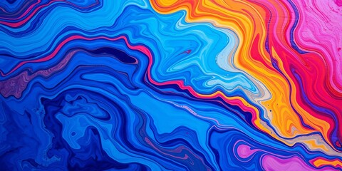 Fototapeta premium Blue paint dripping and swirling on a textured background, background, artistic