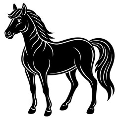 Cute Horse vector cartoon illustration