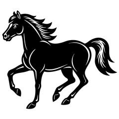 Cute Horse vector cartoon illustration