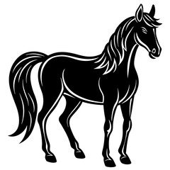 Cute Horse vector cartoon illustration