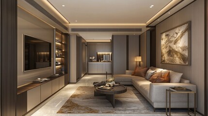Obraz premium Modern Luxury Living Room Interior Design