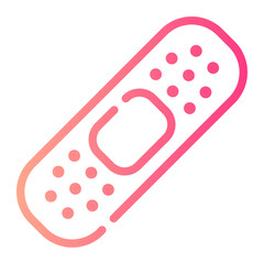 band aid Line Gradient Icon