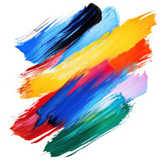 Colorful abstract paint strokes create vibrant and dynamic composition