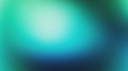 Blue Green abstract gradient background with grainy effect texture.