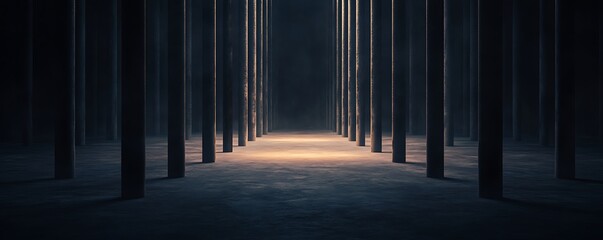 Naklejka premium dynamic steel columns shot
