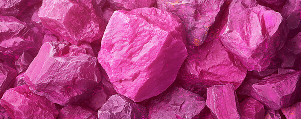 Fototapeta premium The rough amethyst gemstone, a purple quartz crystal, displays a natural texture of the stone with violet hues against a white background