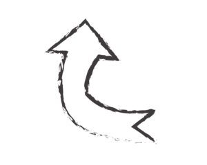 Arrow element of black-white set. This illustration can be employed in various contexts, such as website design, infographic creation, where clarity and simplicity are paramount. Vector illustration.