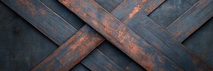 intersecting steel beams view