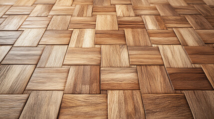 Parquet Wooden Flooring with Natural Brown Textures	