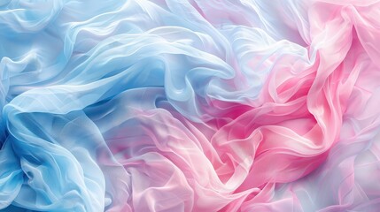 Obraz premium Soft pastel gradient transitioning from pink to baby blue in an ethereal design. 