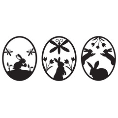 Easter egg laser cut templates