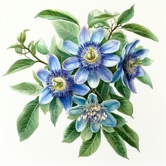Vibrant Passionflower Arrangement with Botanical Greenery