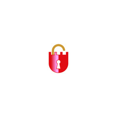 3d lock vector logo