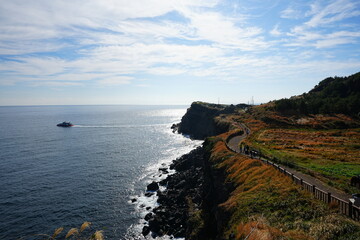 seaside walkway and fine sea view