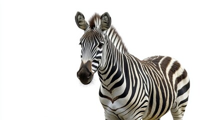 Zebra. Zebra on white background. Animal 