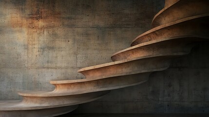 curved architectural forms with surreal effect