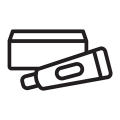 Toothpaste line icon