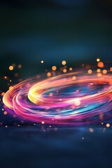 Obraz premium rings of light forming wave patterns