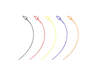 Scribble Arrow Png Hand Drawn Arrow Png Colors Arrow Set Up Arrow