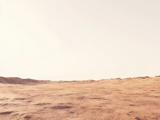 Expansive Desert Landscape with Soft Horizons and Warm Tones