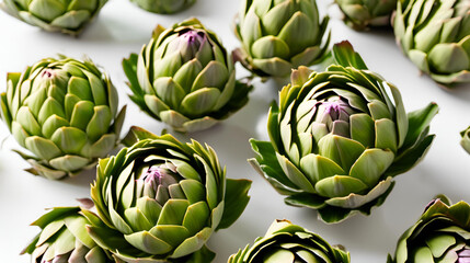 Obraz premium Artichokes isolated on white background 