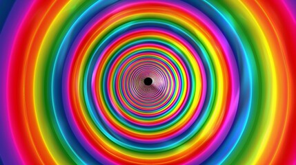 Concentric psychic waves in bright, fluorescent colors radiating from a central point.