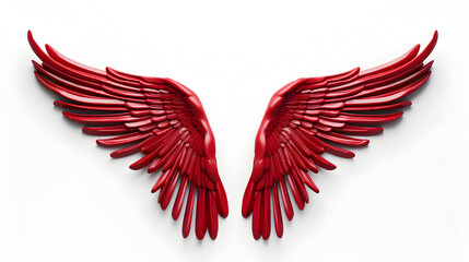 Obraz premium red wings isolated on white