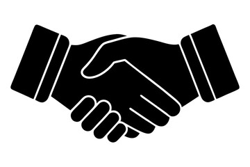 Handshake icon, Business agreement handshake vector