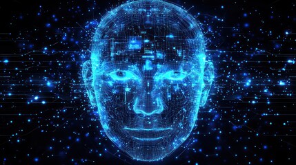 Obraz premium Digital Human: A Glimpse into the Future of AI and Virtual Reality