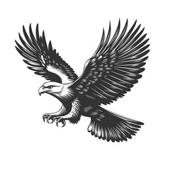 Obraz premium Soaring eagle with outstretched wings. (1)