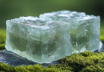 Green Honeycomb-Like Structure of Ice Blocks