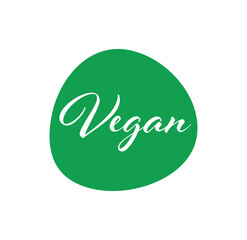 vegan icon on white background	