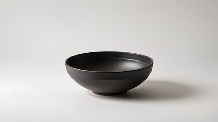 Elegant Black Ceramic Bowl: A Study in Simplicity