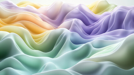 Obraz premium Pastel-colored abstract waves background.