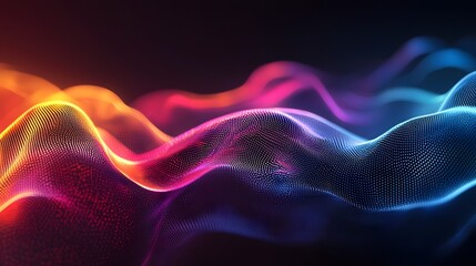 Fototapeta premium Vibrant Abstract Waves of Dynamic Energy and Motion in Vivid Colors