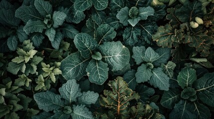 Dark Green Lush Leafy Plants
