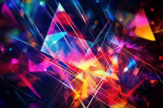 Bunter abstrakter Digitaler Hintergrund mit Dreiecken 