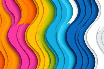 Vibrant Wavy Lines in Bright Colors Creating Dynamic Background Design