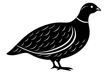 partridge vector silhouette, partridge bird icon vector illustration