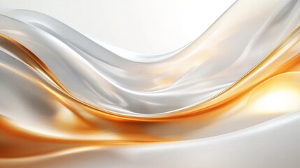 Fototapeta premium A white and gold wave pattern