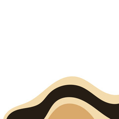 Gold Curve Wave Footer