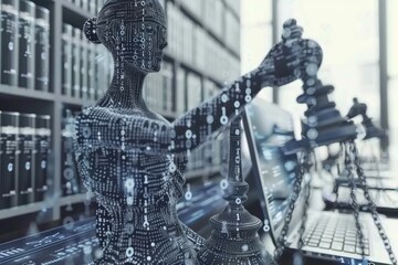 Obraz premium Ai policy advisor exploring legal frameworks and techniques for data analytics and risk management