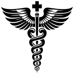 Caduceus health vector illustration