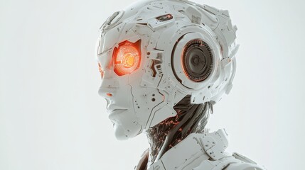 Futuristic Digital Interface with Soft Light Background