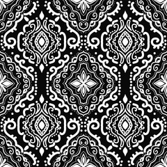 Seamless ethnic traditional pattern, embroidery motif Indian, floral pattern classic beautiful background. Modern fabric design textile swatch, ladies dress, man shirt all over print business.